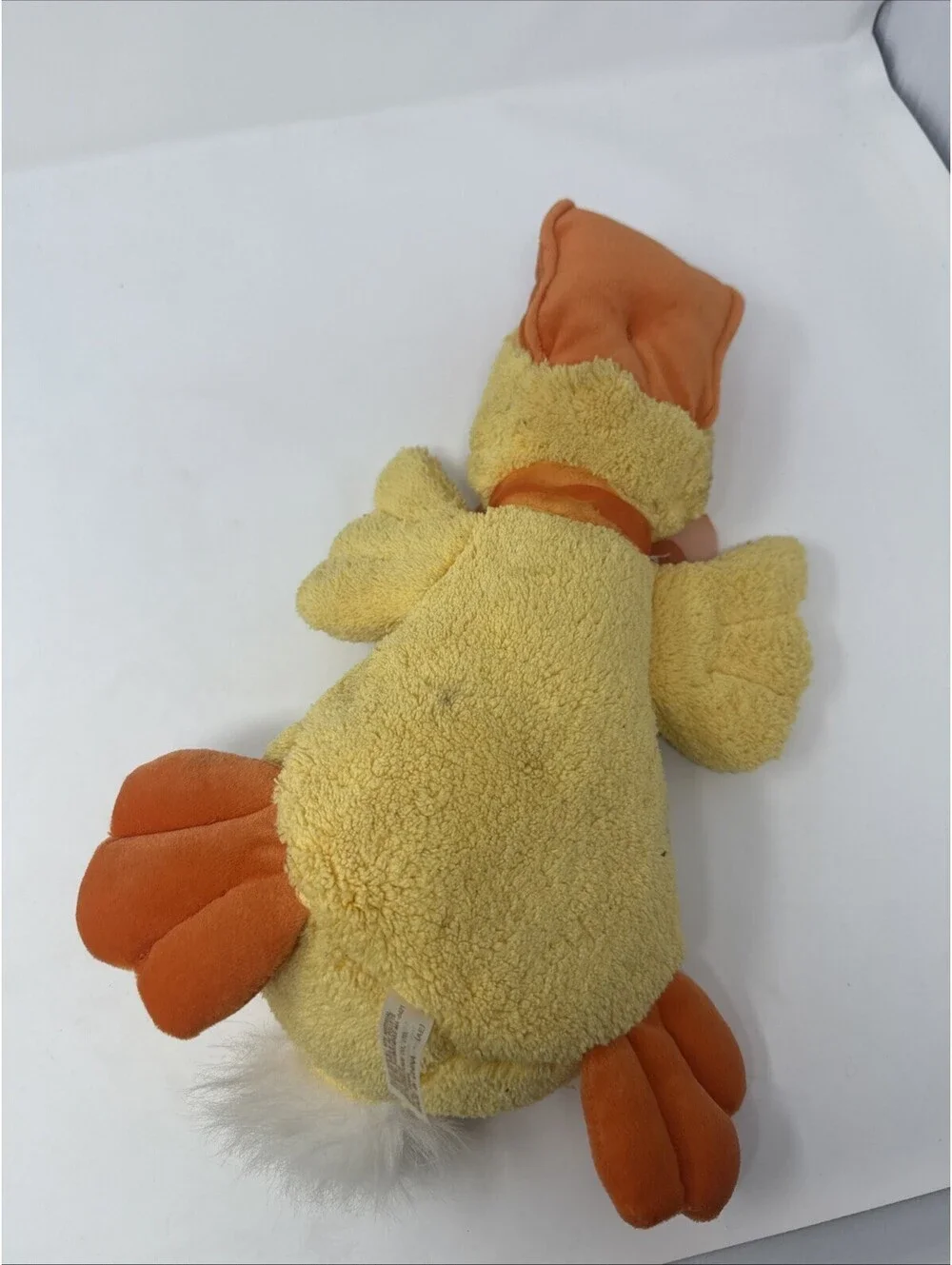 Yellow Duck With Orange Now On Head Stuffed Animal